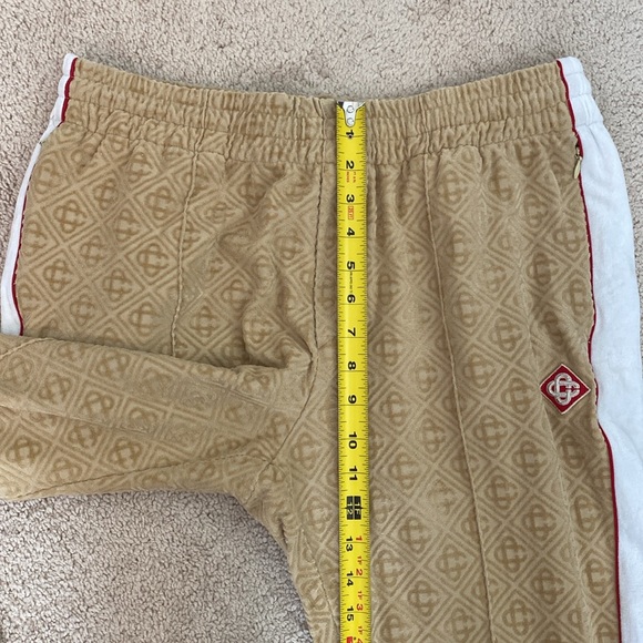 Casablanca Monogram Velour Velvet Track Pants Men's Size L Taupe - Picture 14 of 16